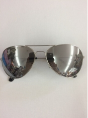 Aviator Novelty Sunglasses - Silver Mirror